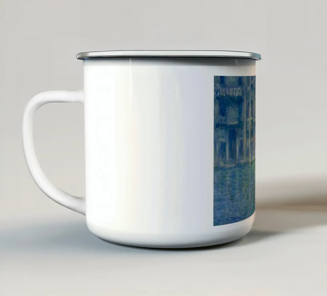 Claude Monet - Palazzo da Mula in Venice tazza in smalto da William Store