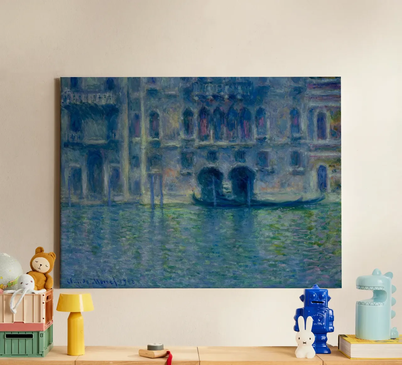 Claude Monet - Palazzo da Mula in Venice tela con Cornice a cassetta da William Store