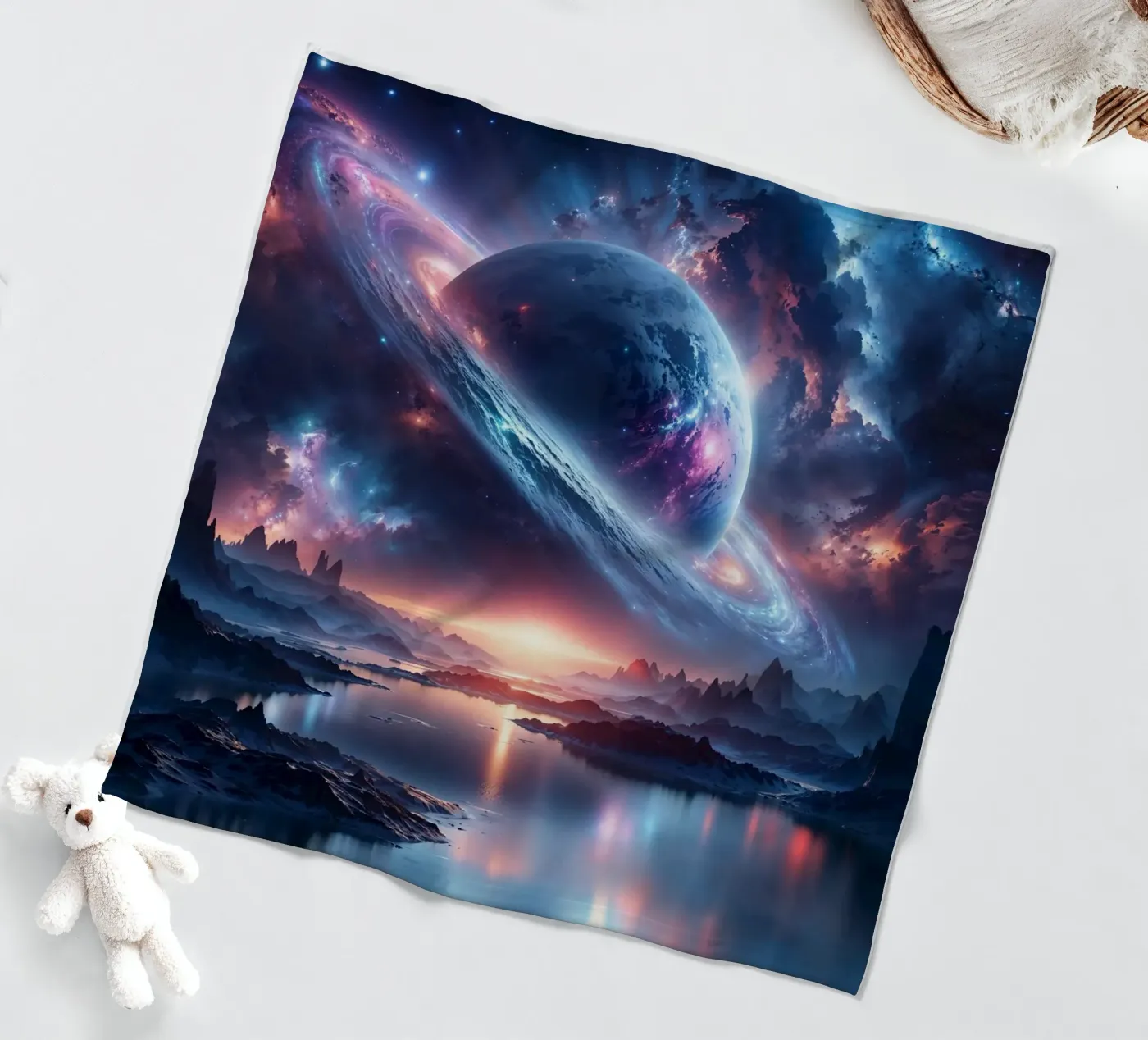 Interstellar Dreamscape Fleecedecke von Pixaverse