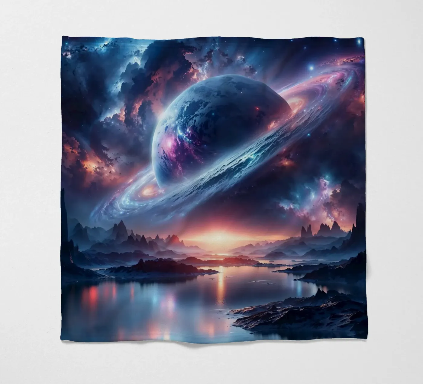 Interstellar Dreamscape Fleecedecke von Pixaverse