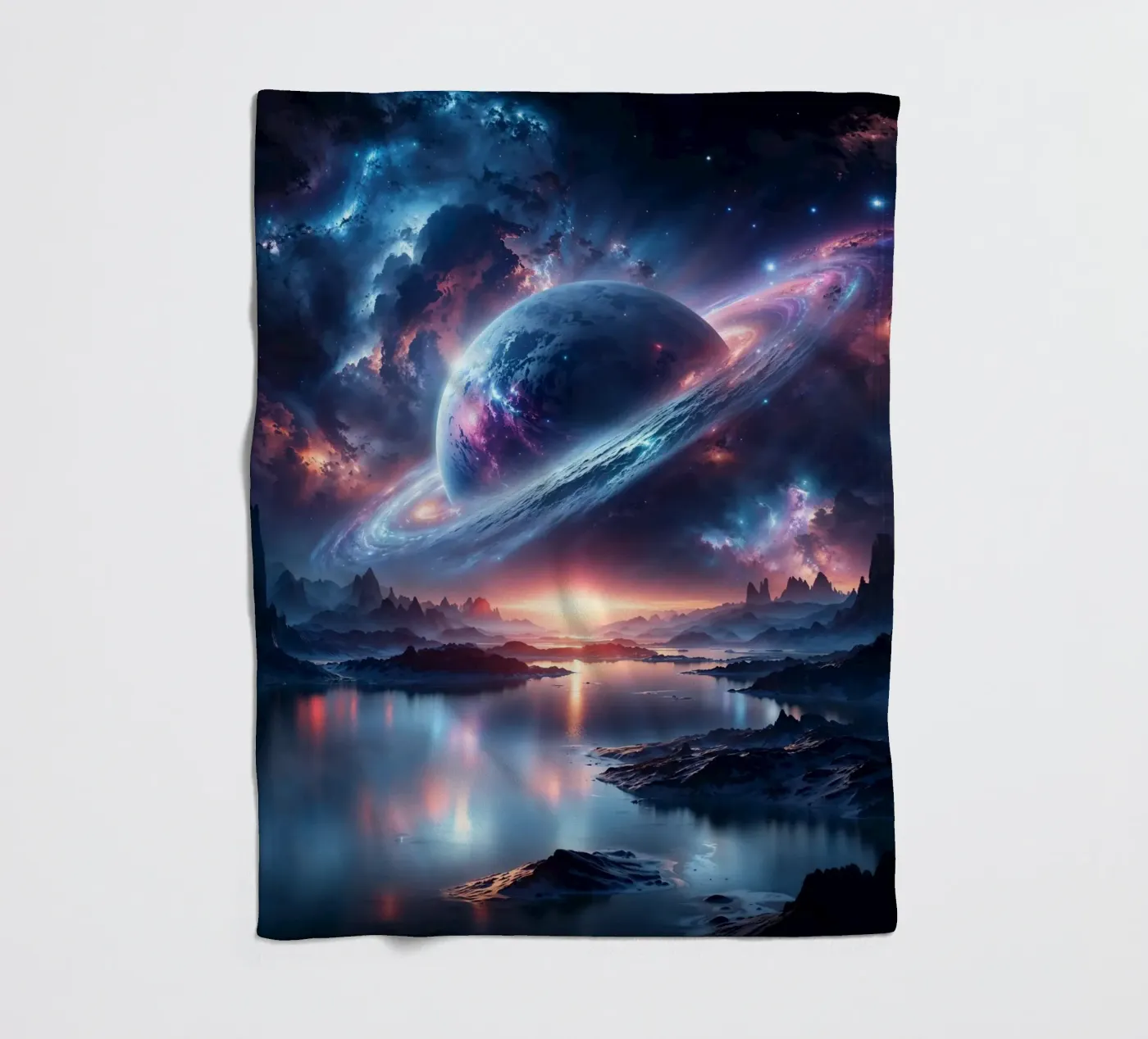 Interstellar Dreamscape Fleecedecke von Pixaverse