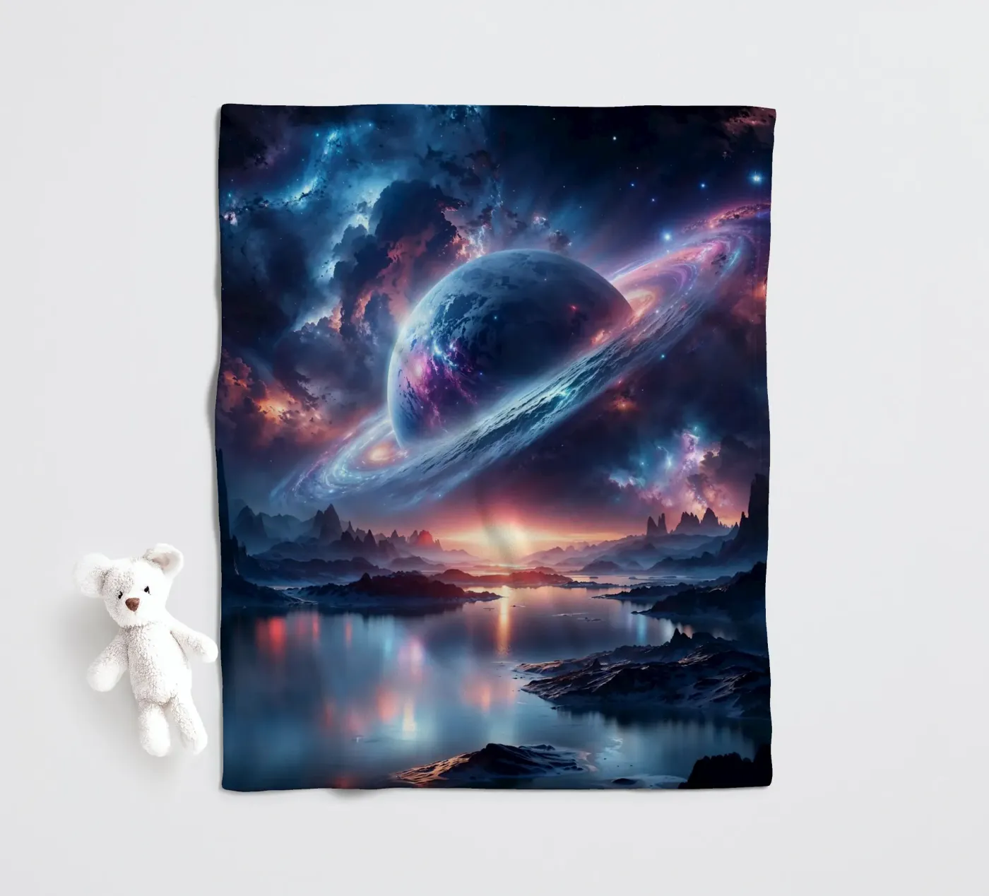 Interstellar Dreamscape Fleecedecke von Pixaverse