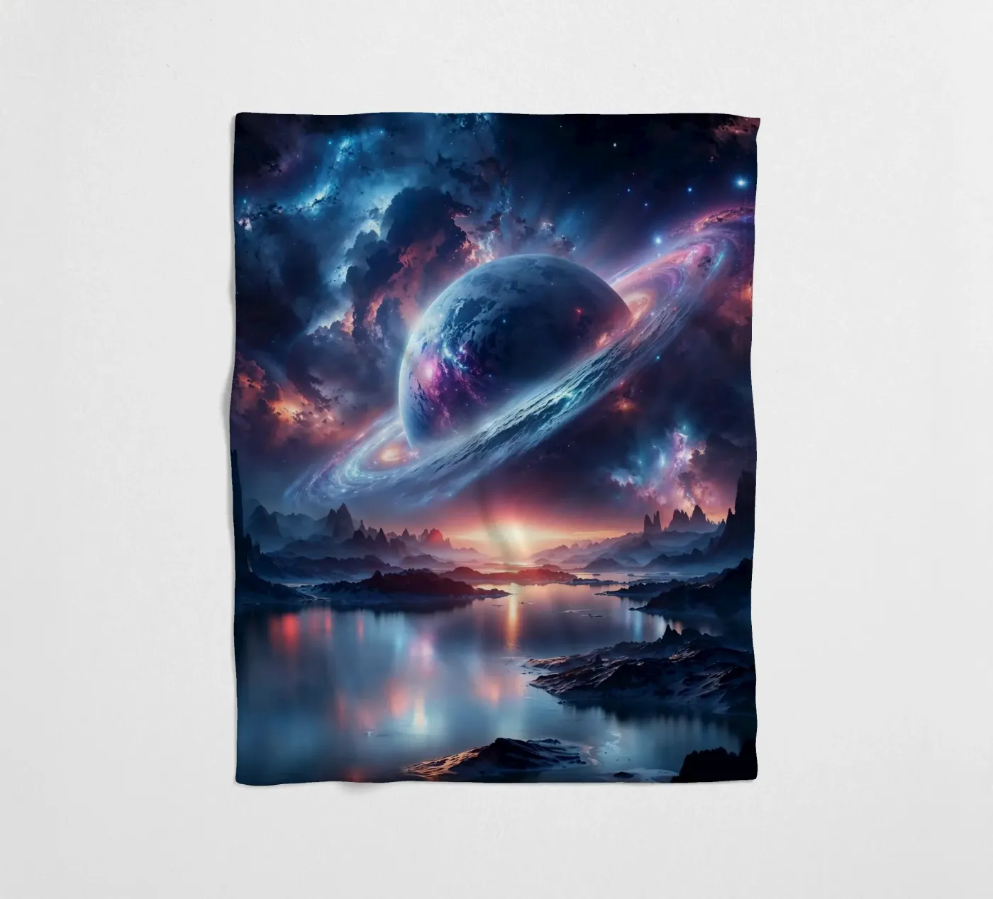 Interstellar Dreamscape Fleecedecke von Pixaverse