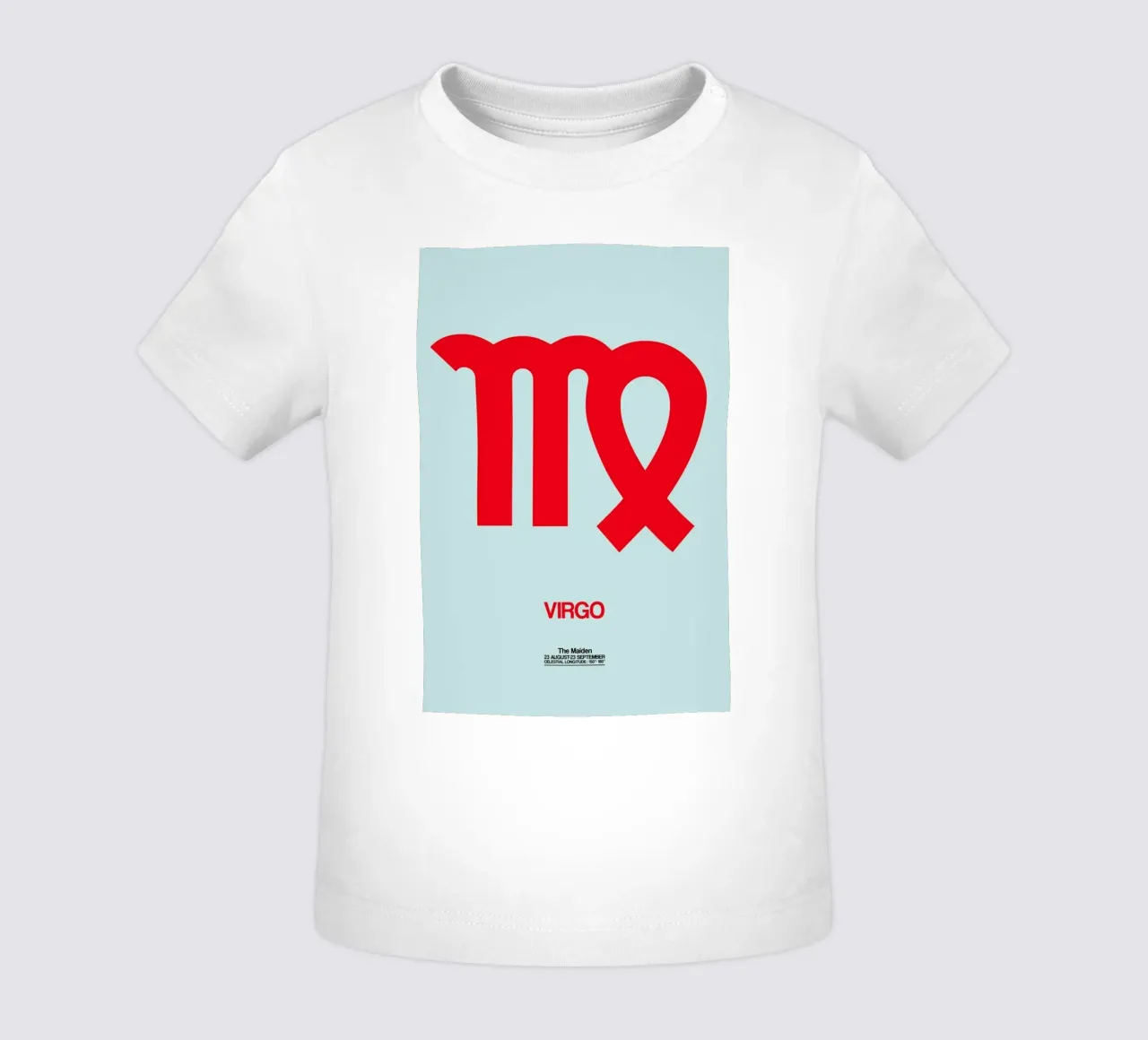 Virgo Zodiac Sign Red maglietta neonato da Naxart