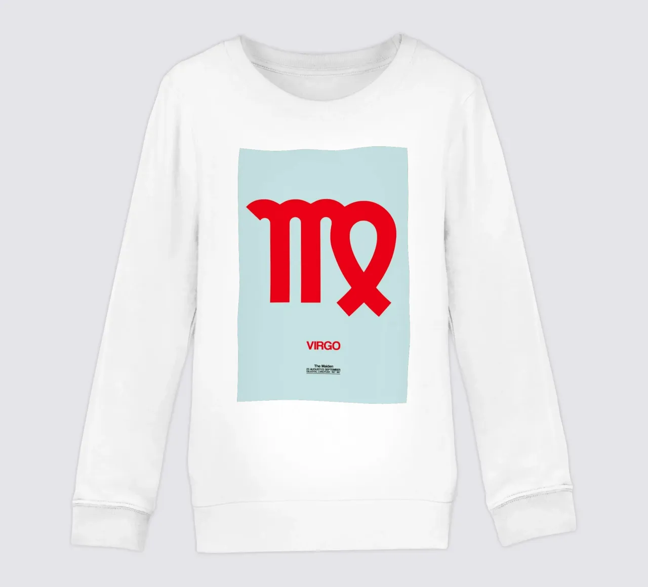 Virgo Zodiac Sign Red felpa bambino da Naxart