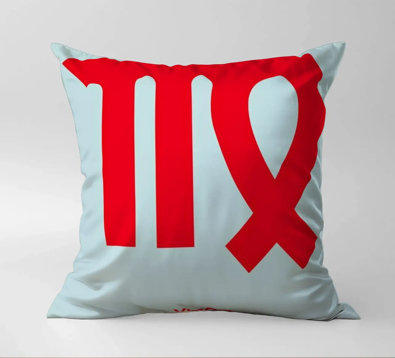 Virgo Zodiac Sign Red cuscino da Naxart