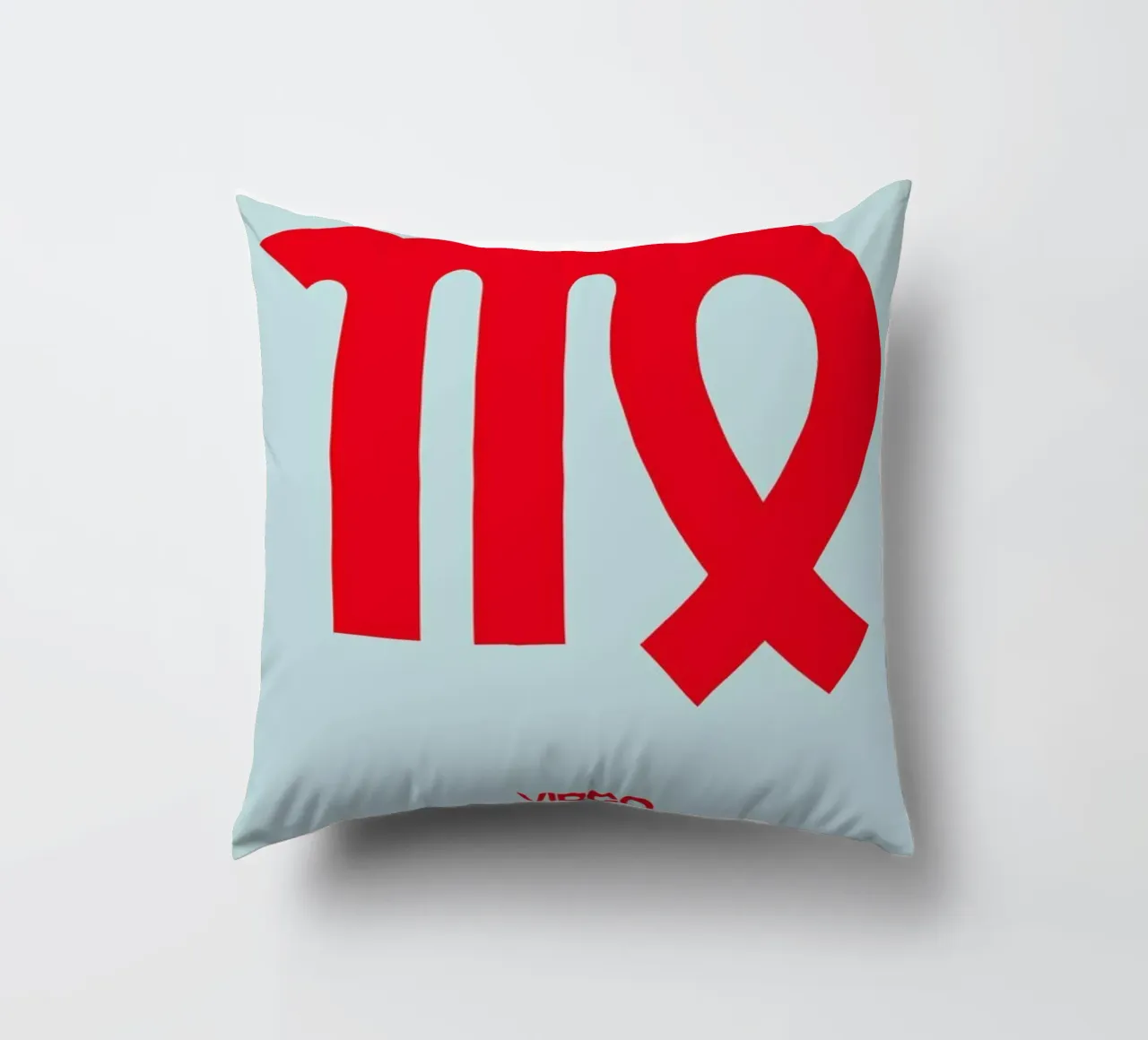 Virgo Zodiac Sign Red cuscino da Naxart