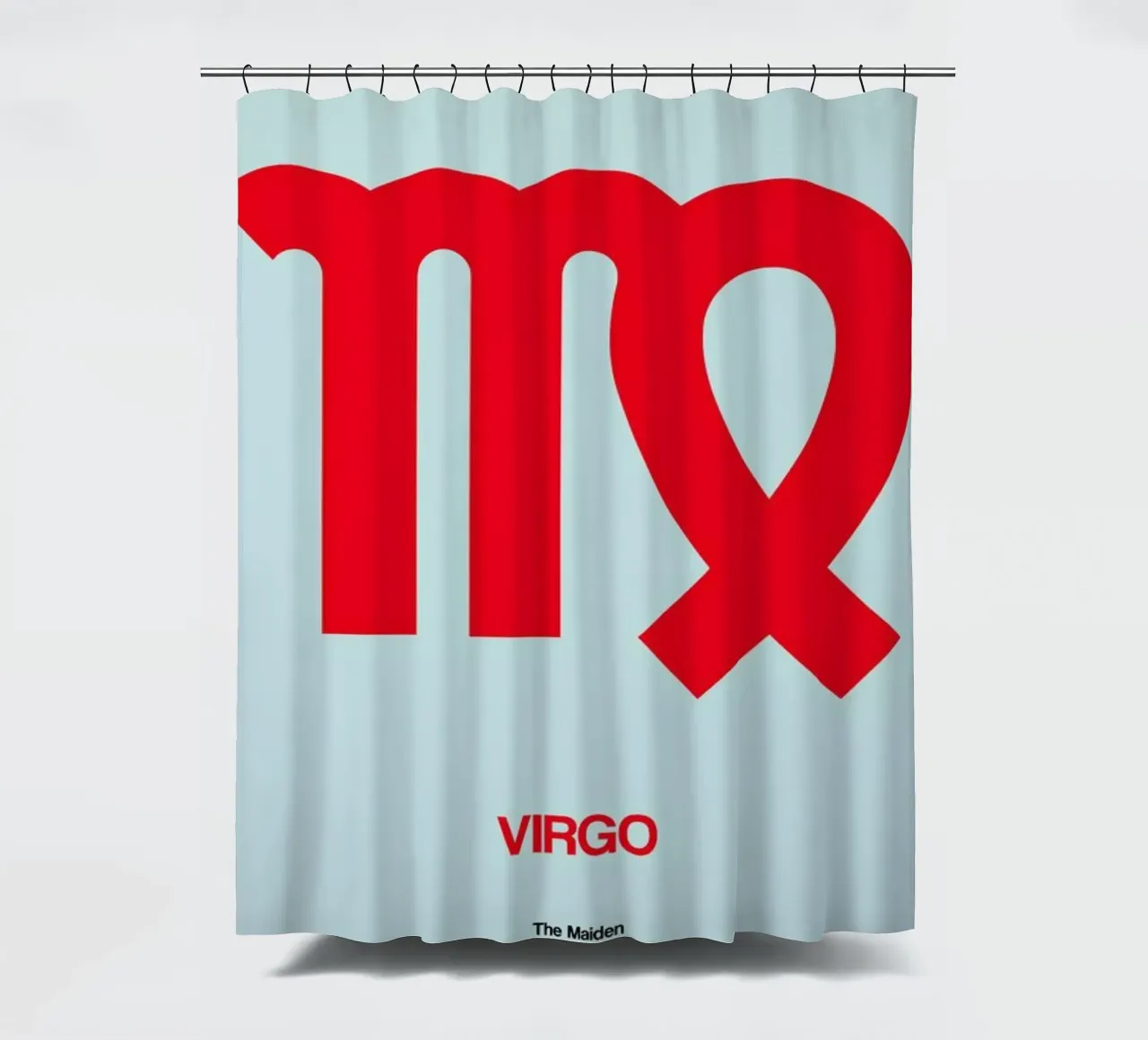 Virgo Zodiac Sign Red tenda da doccia da Naxart