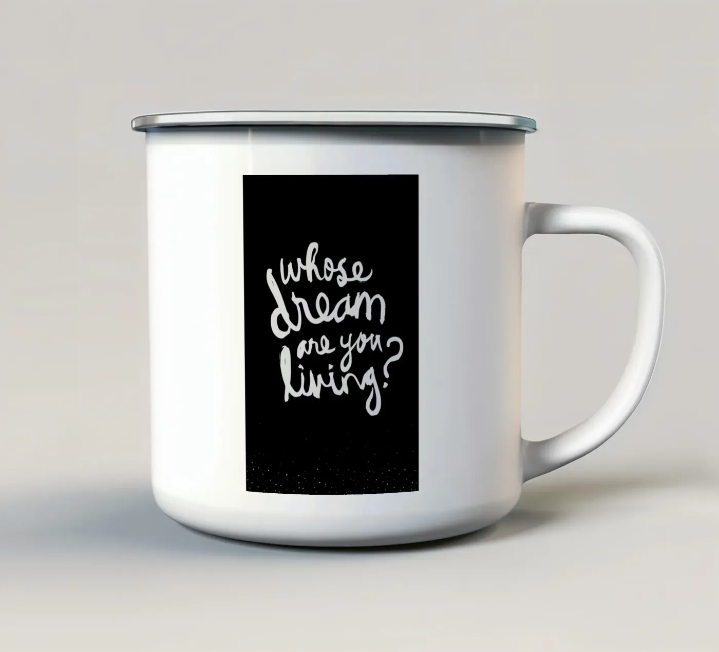 Whose Dream emaille mok van Dead Language