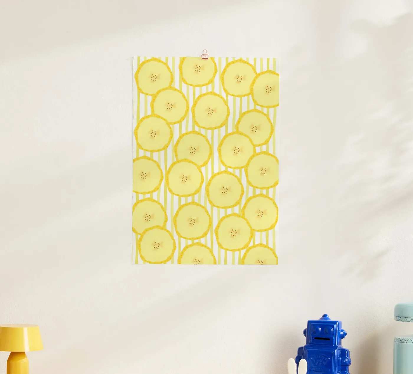 Banana pattern poster van Happypatterns