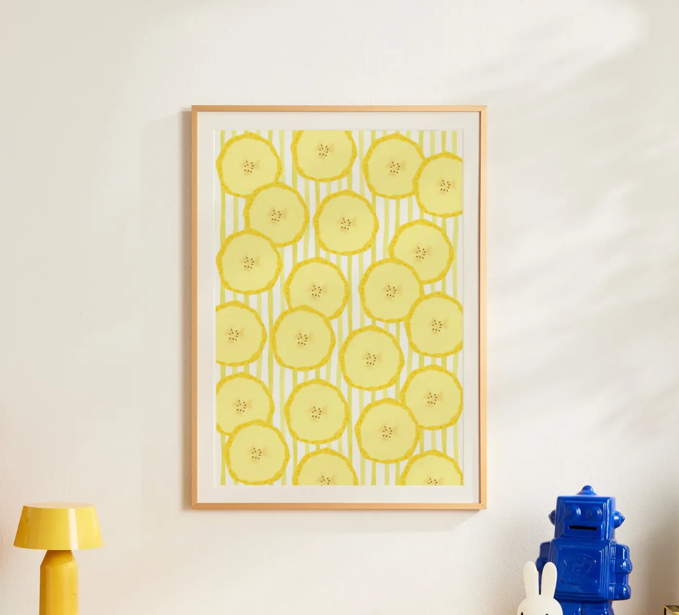 Banana pattern poster van Happypatterns