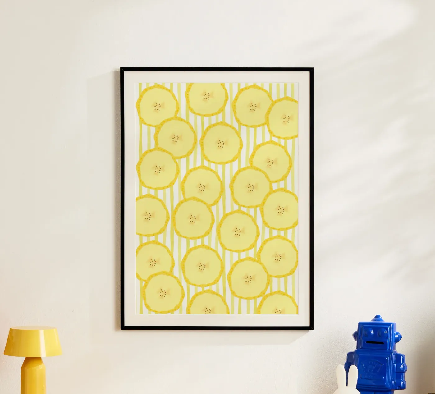 Banana pattern poster van Happypatterns
