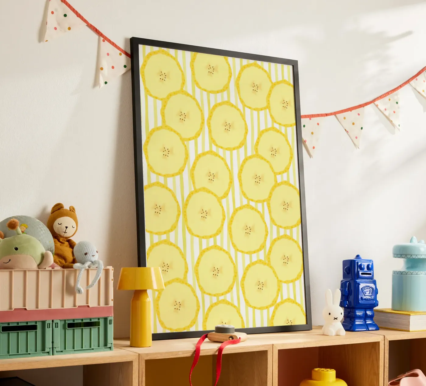Banana pattern poster van Happypatterns
