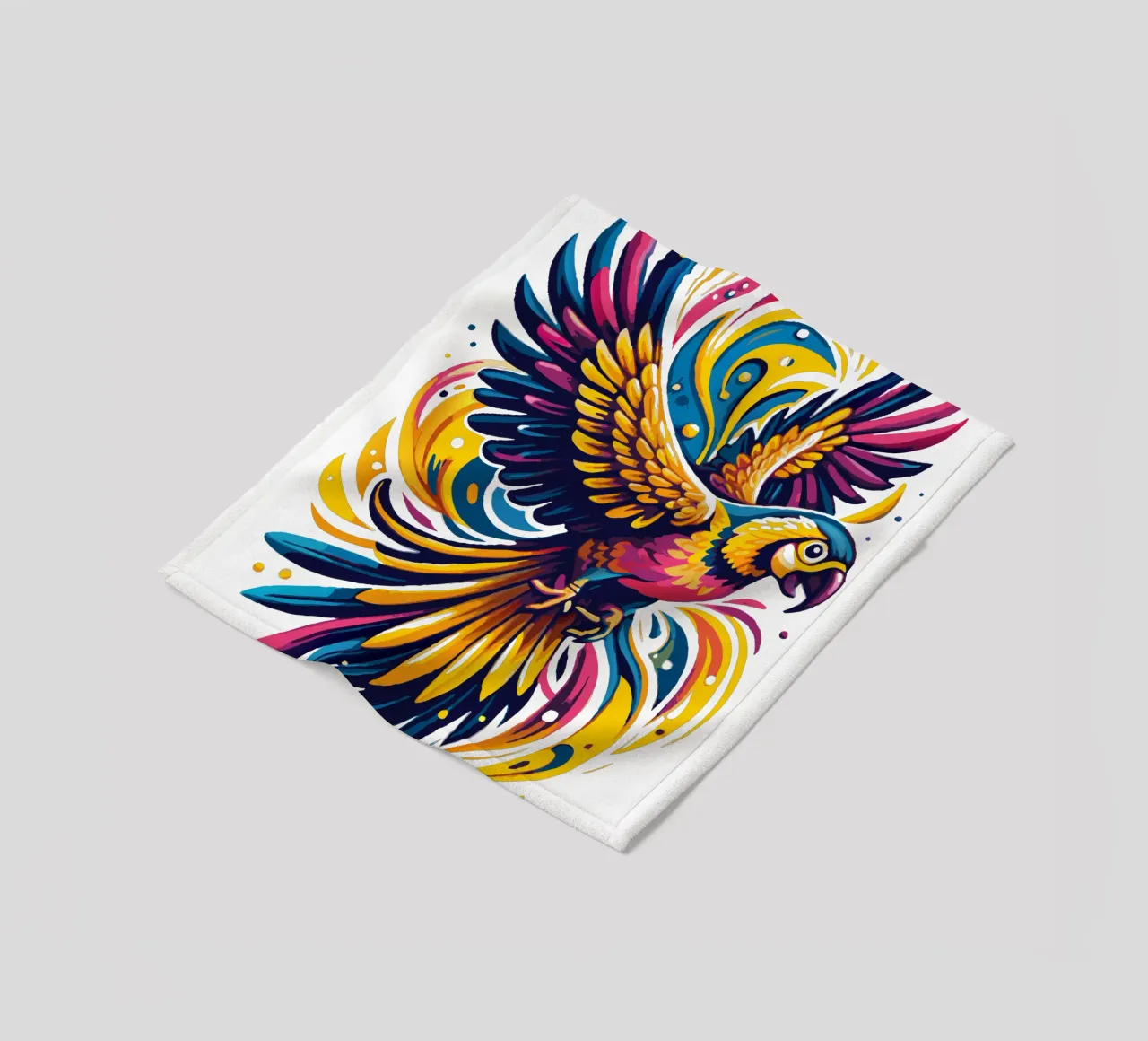 Fly Parrot Colori vivaci coperta in pile da Artnesia