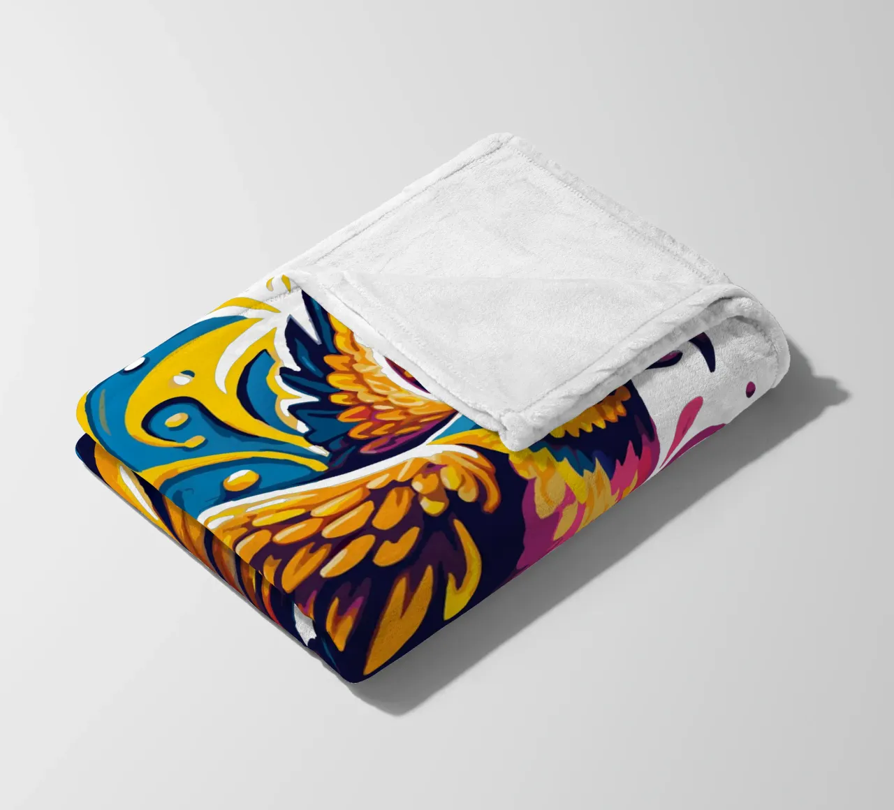 Fly Parrot Colori vivaci coperta in pile da Artnesia