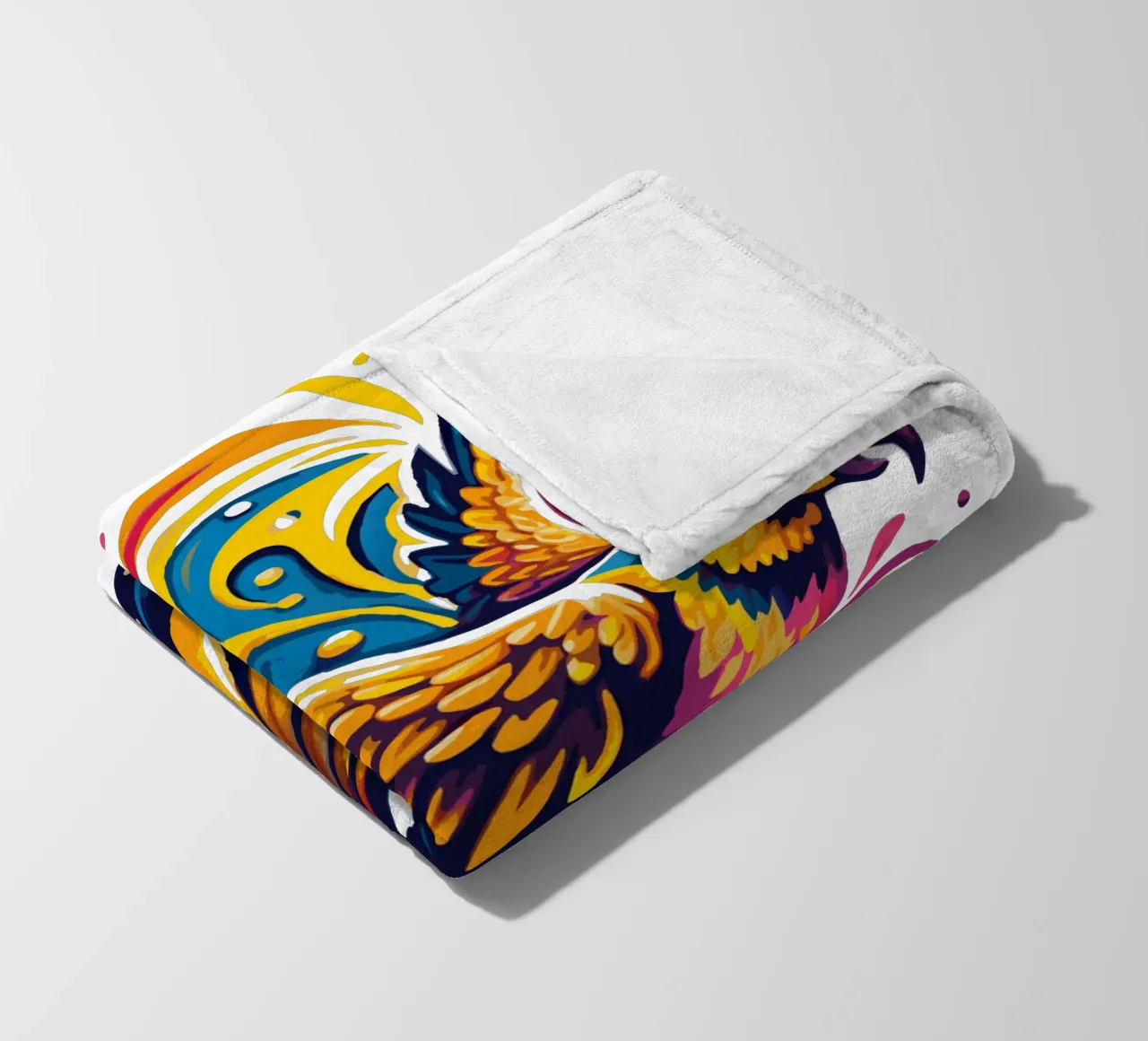 Fly Parrot Colori vivaci coperta in pile da Artnesia