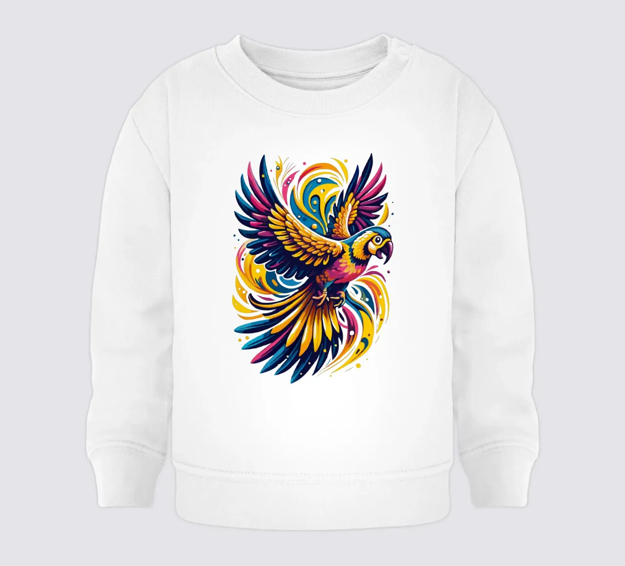Fly Parrot Colori vivaci felpa neonato da Artnesia