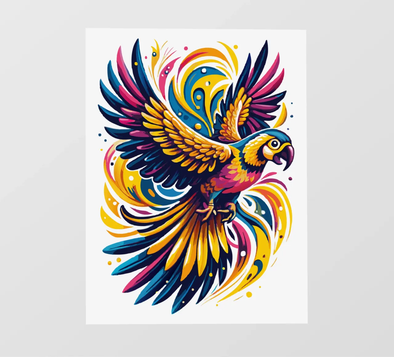 Fly Parrot Colori vivaci telo in pvc da Artnesia