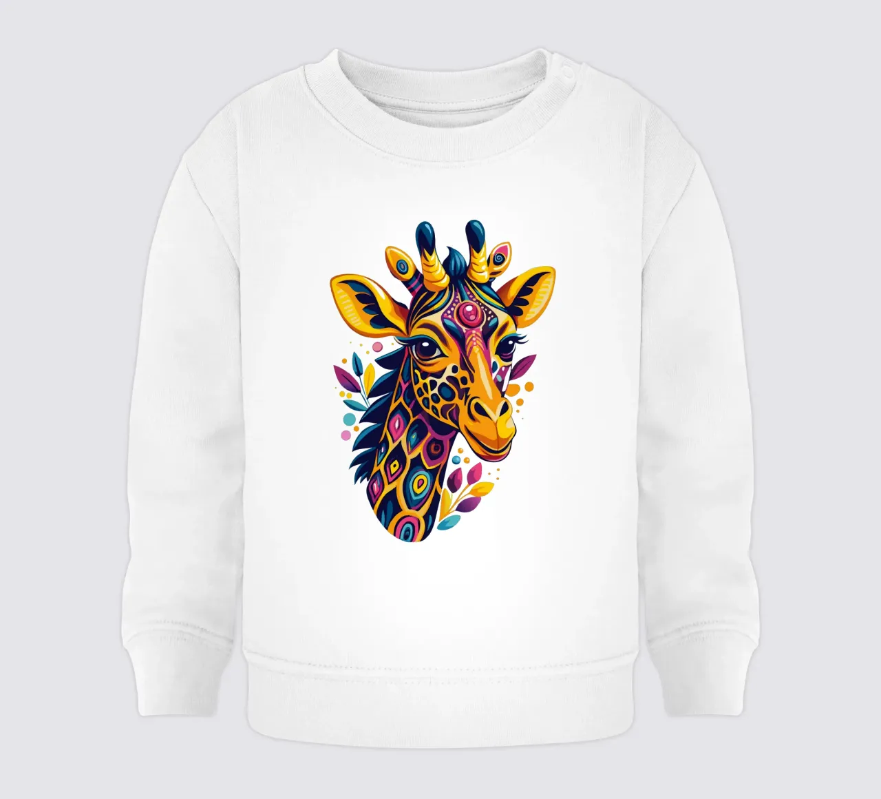 Carino l'arcobaleno di Giraffee felpa neonato da Artnesia