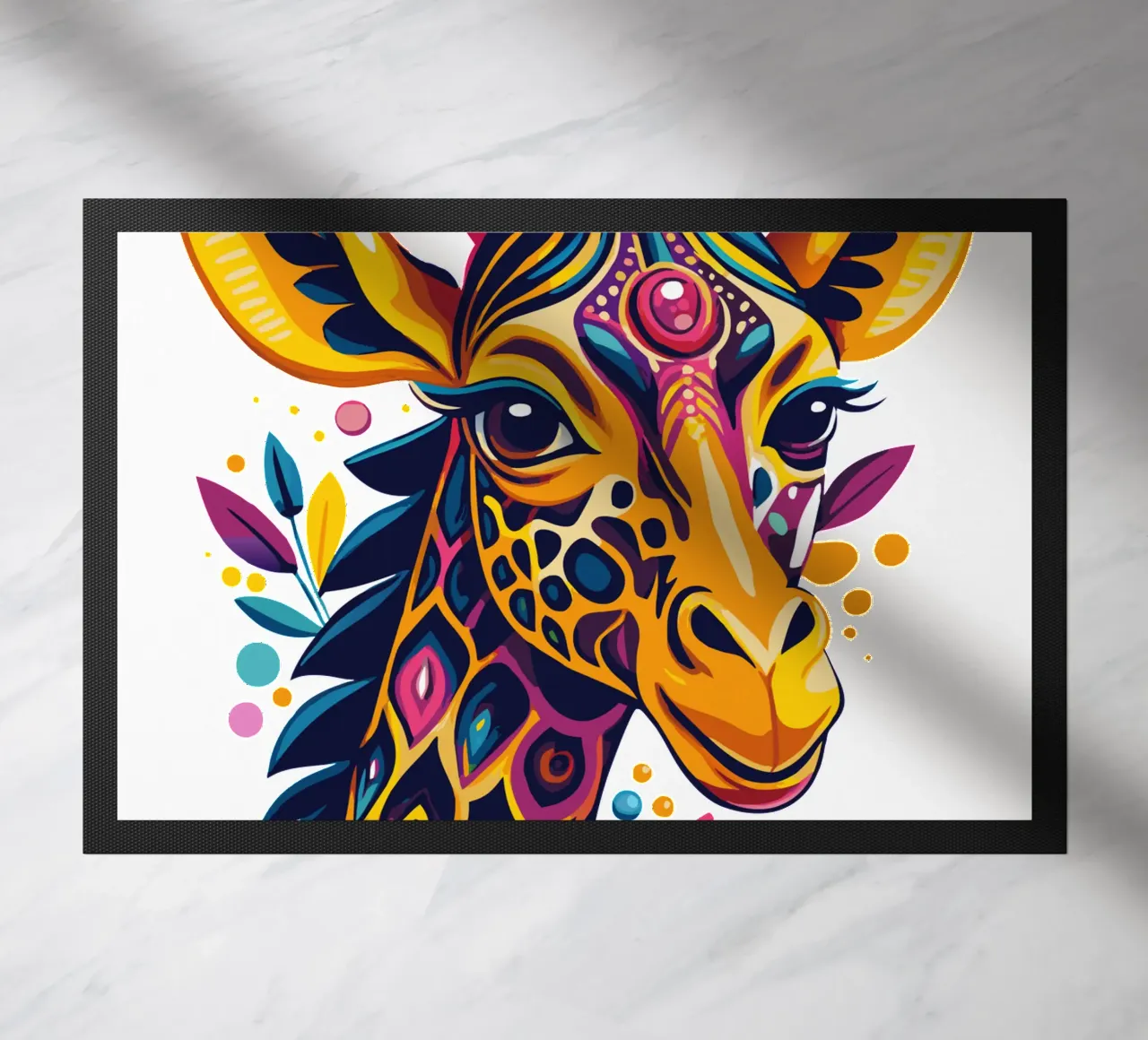 Carino l'arcobaleno di Giraffee zerbino da Artnesia