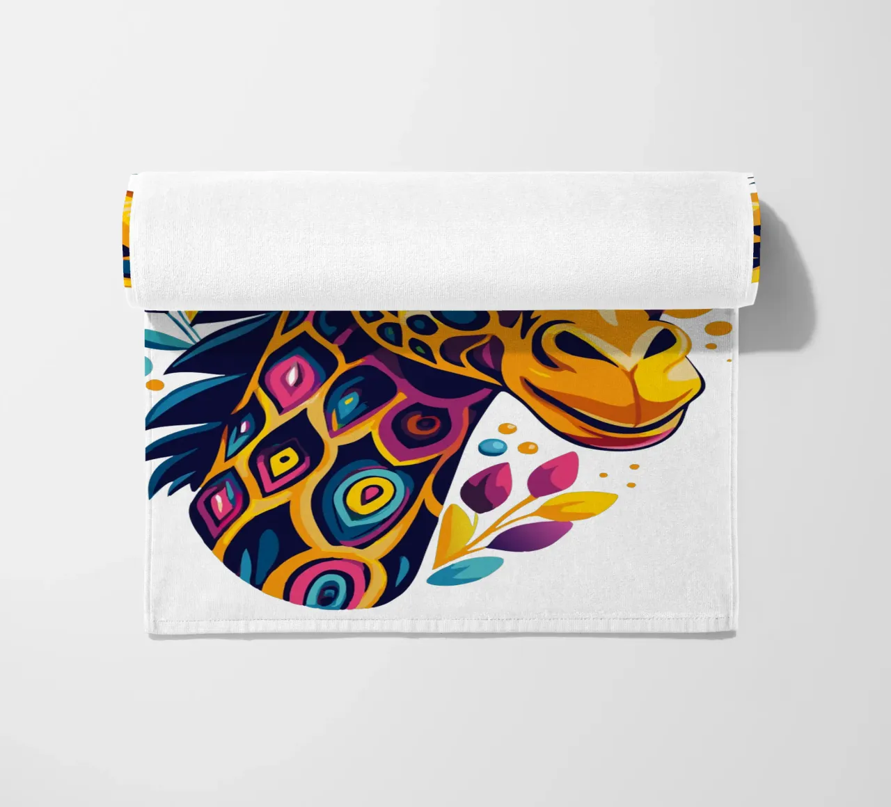 Carino l'arcobaleno di Giraffee telo mare da Artnesia