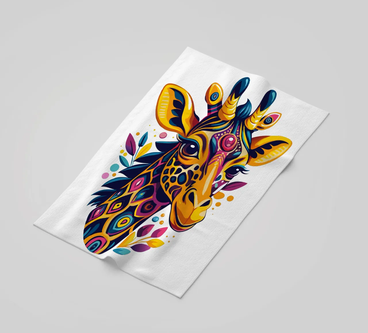 Carino l'arcobaleno di Giraffee telo mare da Artnesia