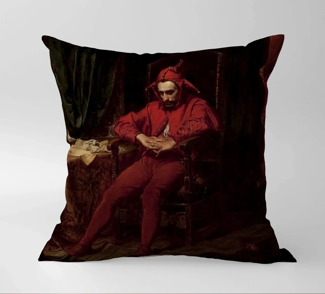 Jan Matejko - Stanczyk cuscino da William Store