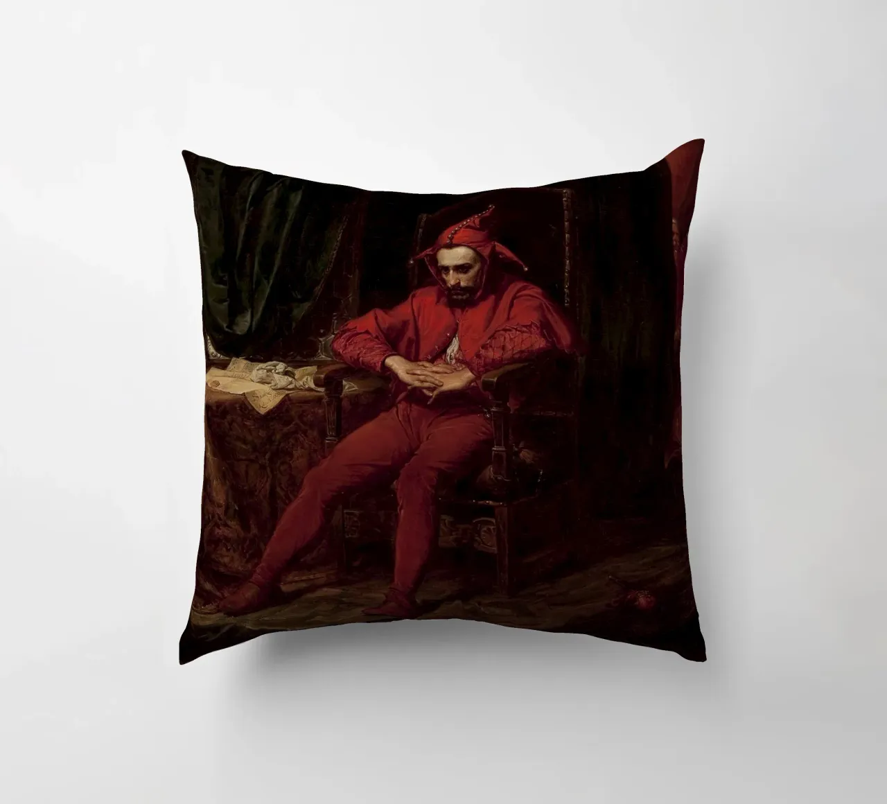 Jan Matejko - Stanczyk cuscino da William Store