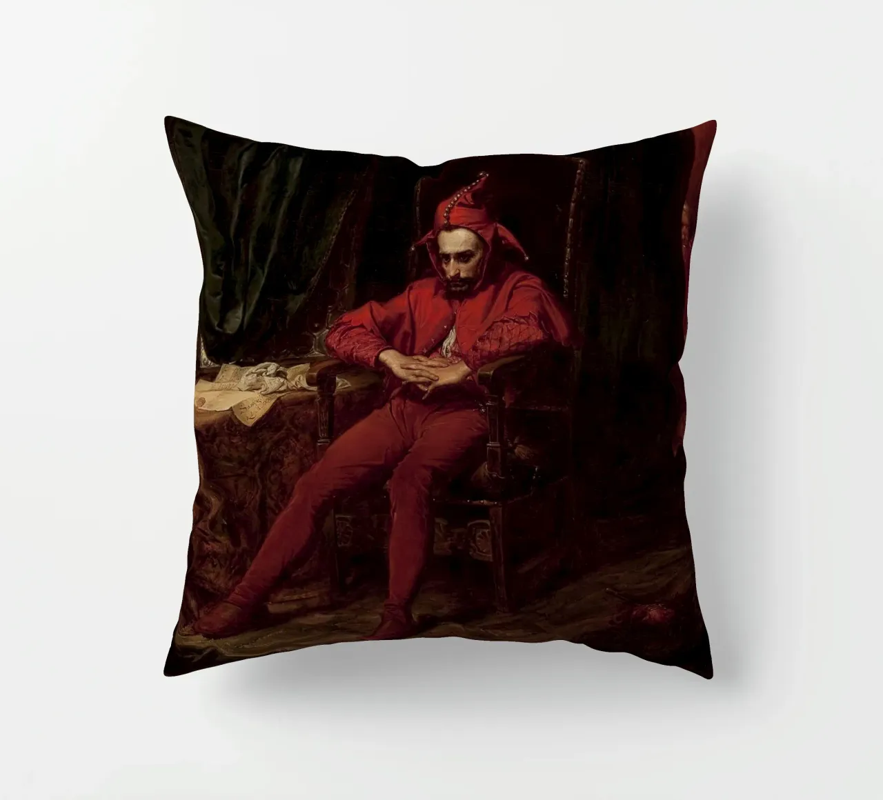 Jan Matejko - Stanczyk cuscino da William Store