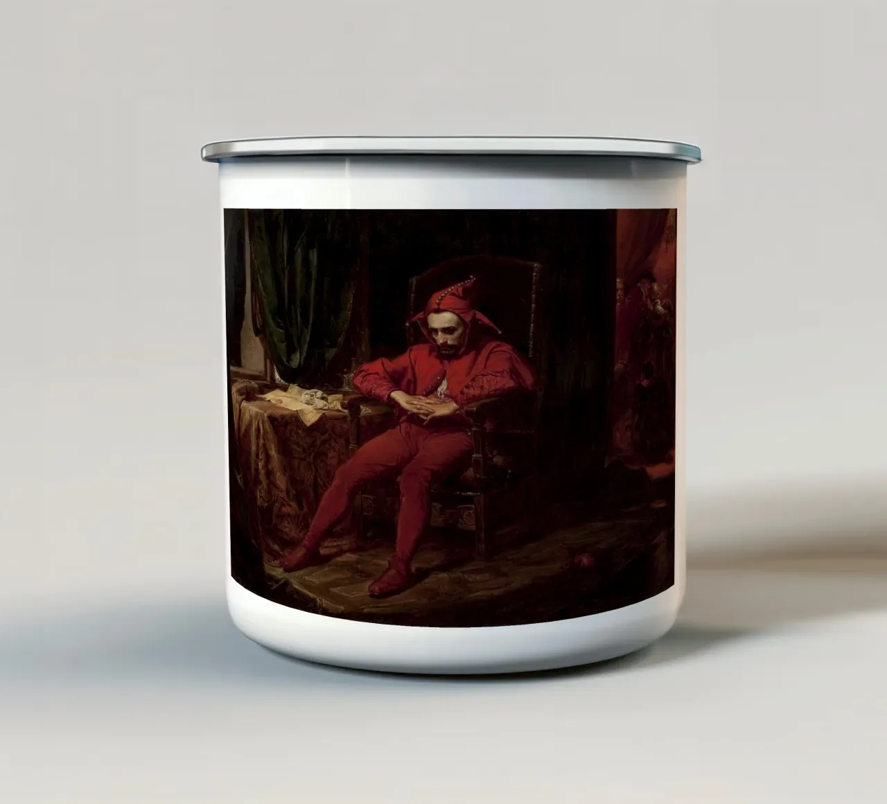Jan Matejko - Stanczyk tazza in smalto da William Store