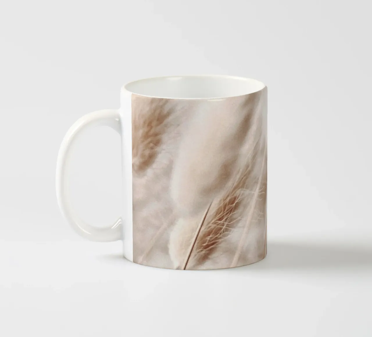 Rabbit fur grass photography - boho chic natural decor ceramic mug by Whole©
