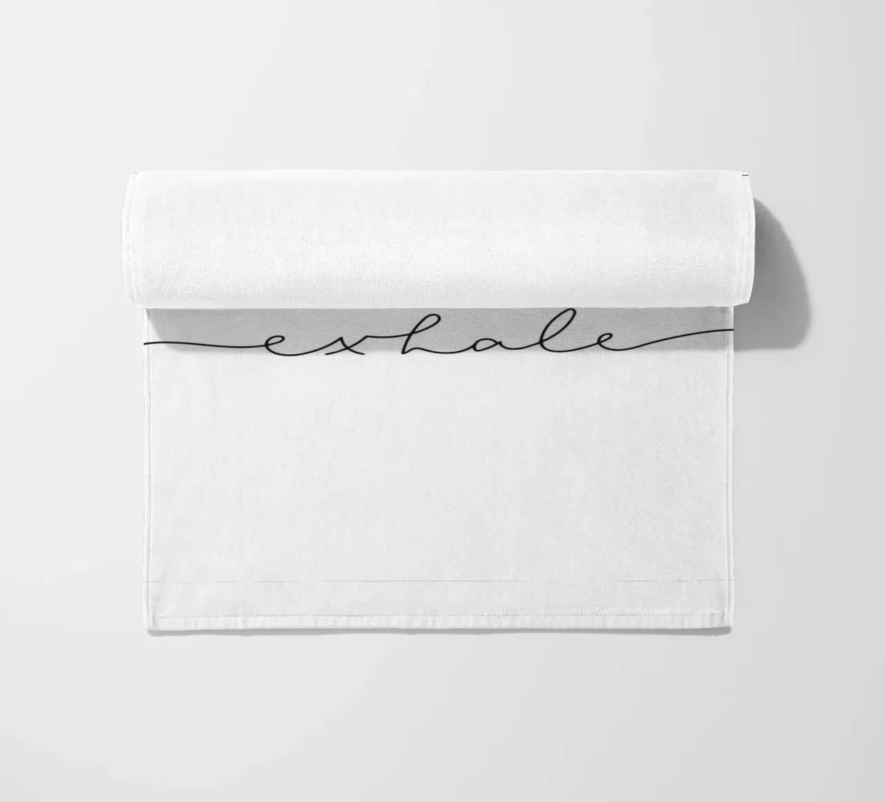 Inhale Exhale" - Design tipografico minimalista telo mare da Whole©