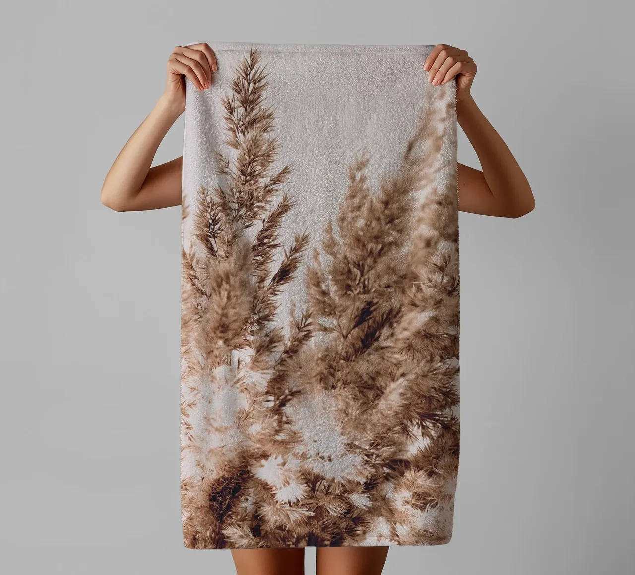 Pampas grass in boho style - natural elegance towel by Whole©