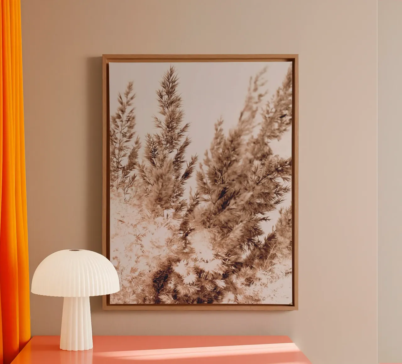 Pampas grass in boho style - natural elegance canvas by Whole©