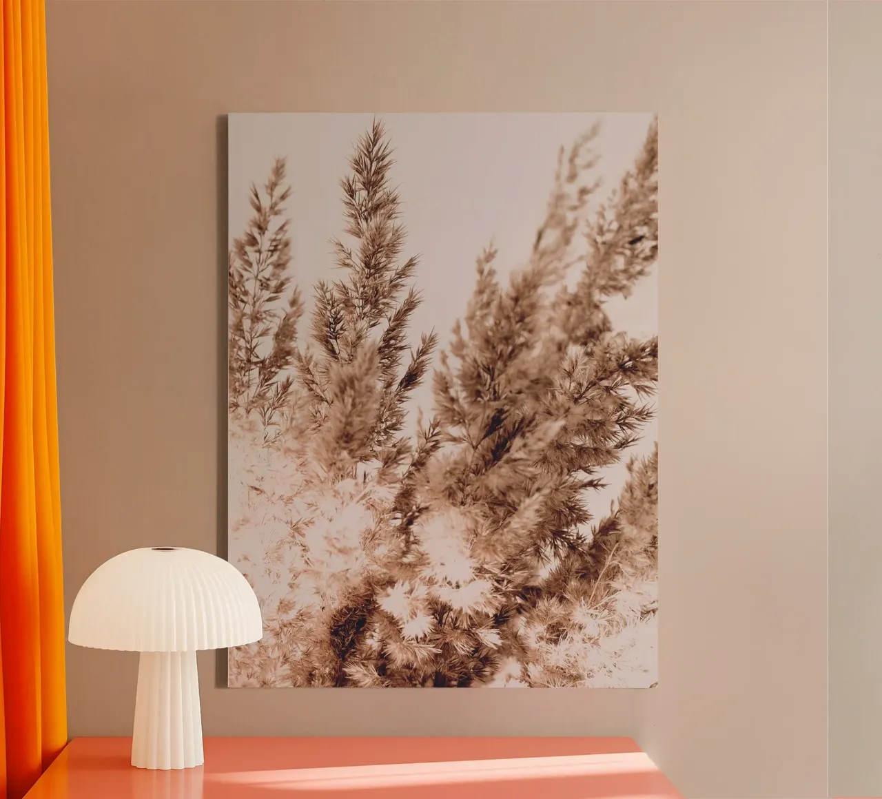 Pampas grass in boho style - natural elegance canvas by Whole©