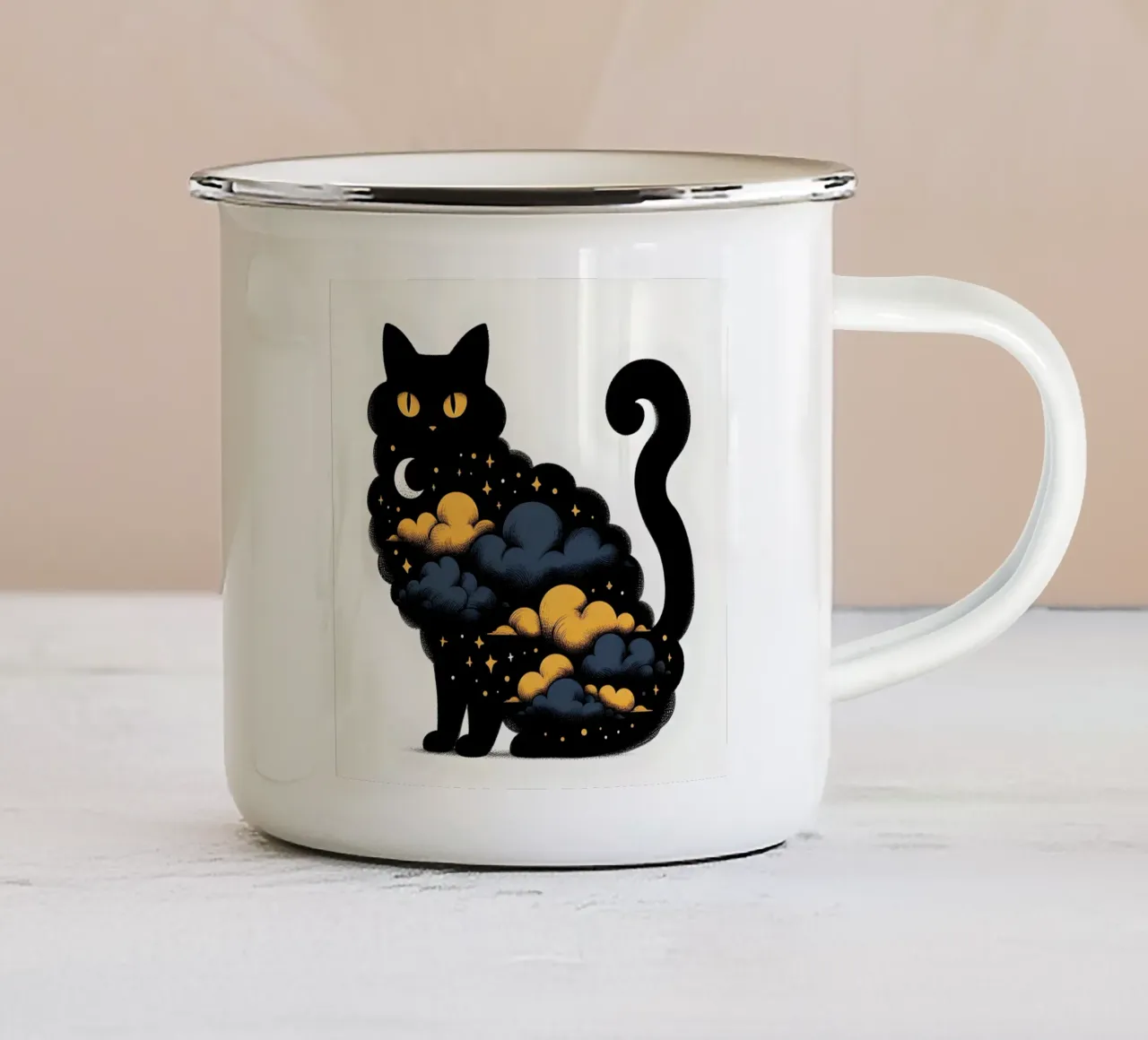 Kitty Kat tazza in smalto da ARTOMATIC