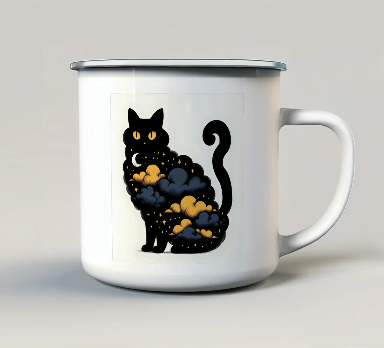 Kitty Kat tazza in smalto da ARTOMATIC