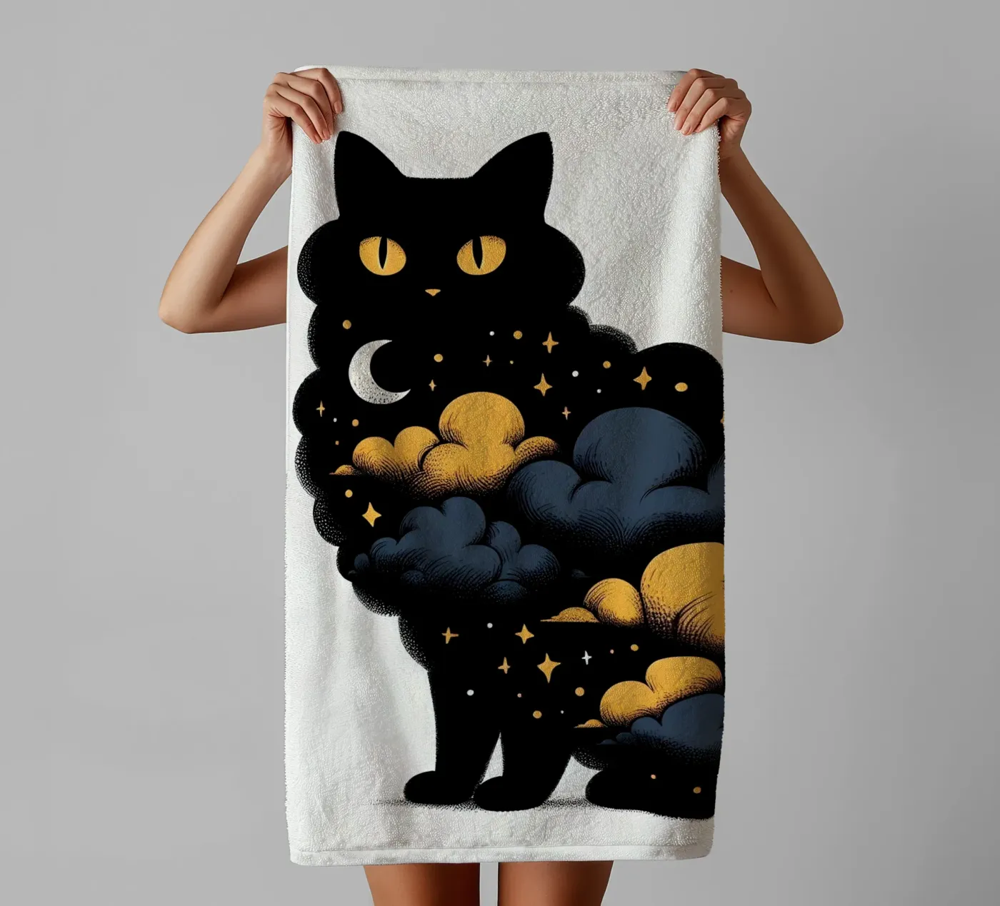 Kitty Kat towel by ARTOMATIC