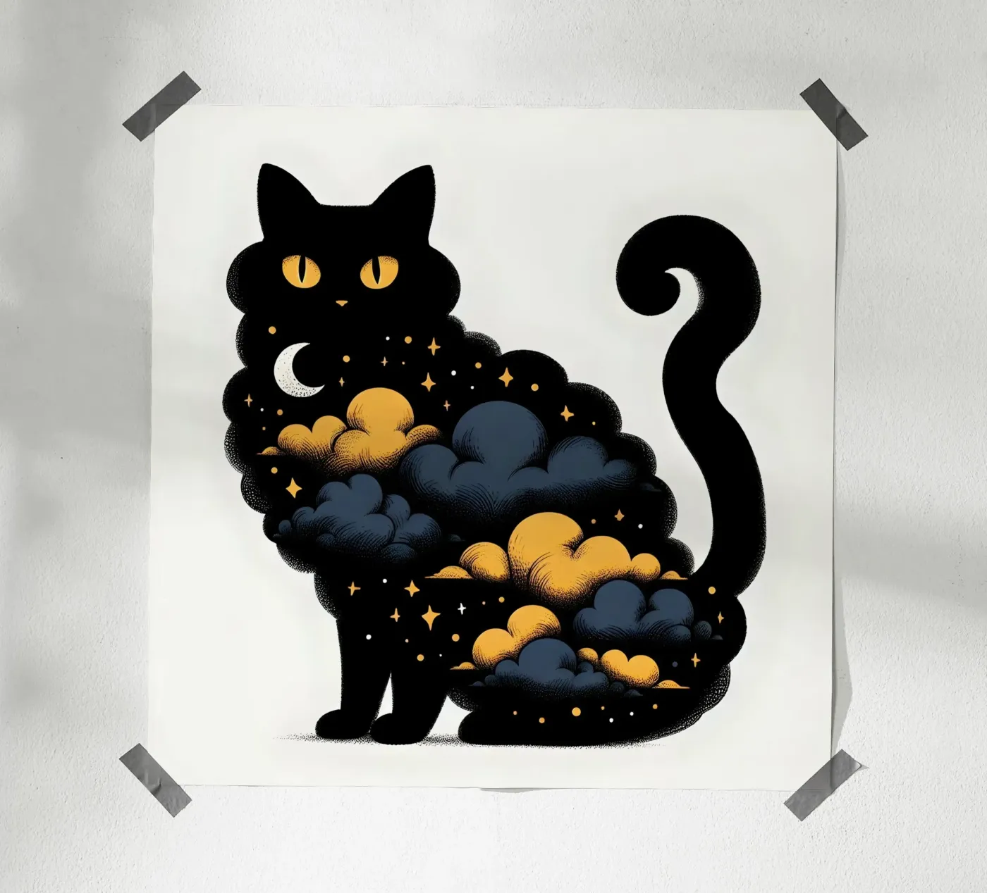 Kitty Kat poster van ARTOMATIC