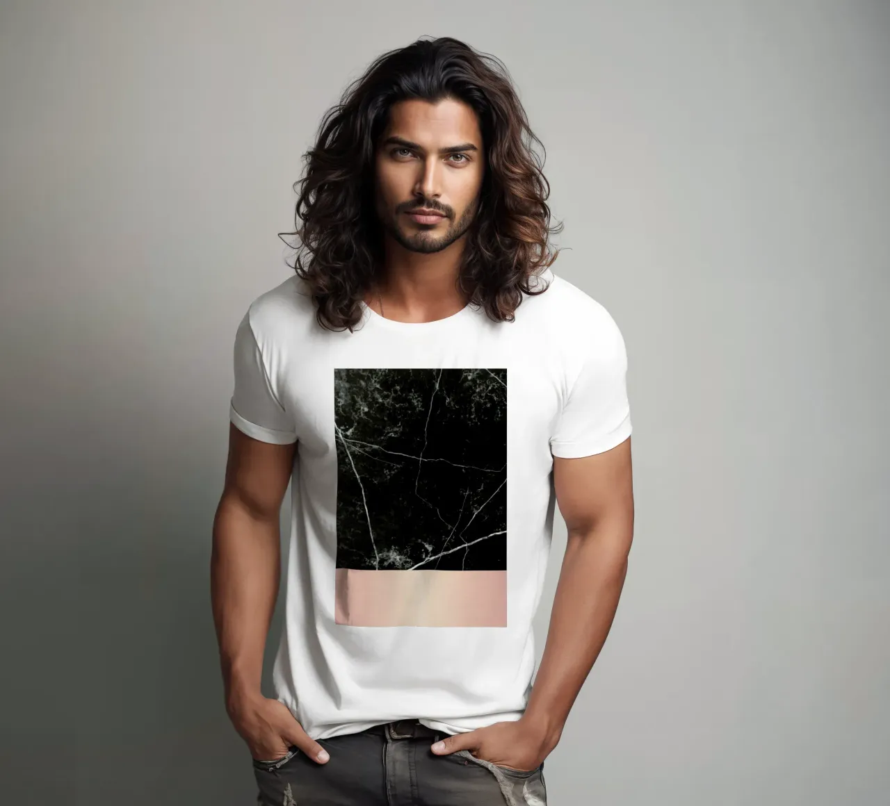 Black Marble Pink Edition t-shirt da cafelab