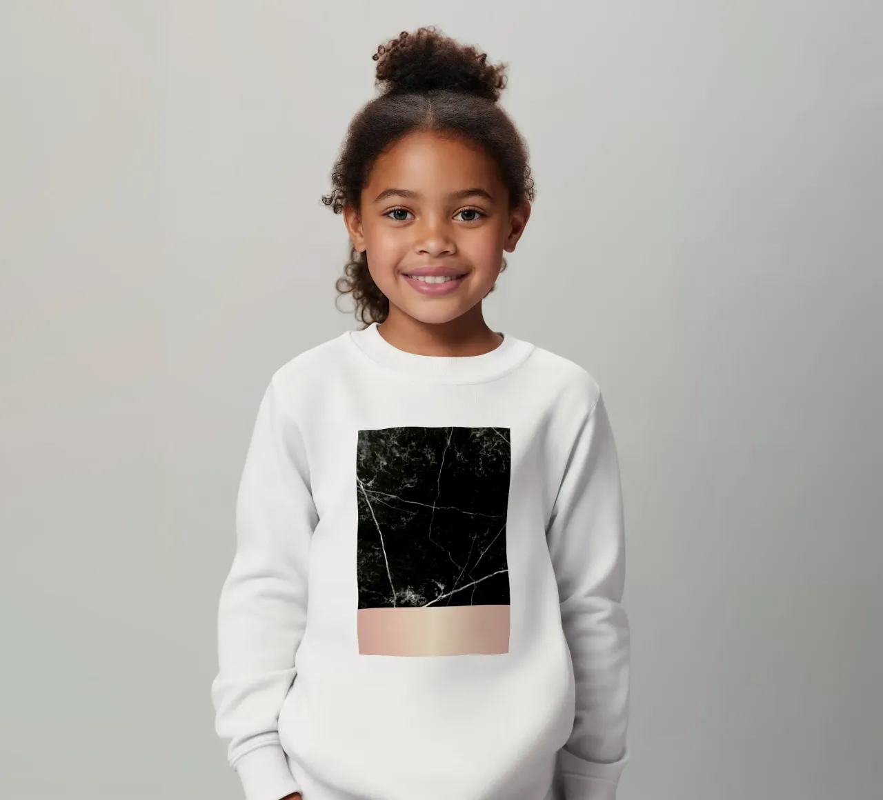 Black Marble Pink Edition felpa bambino da cafelab