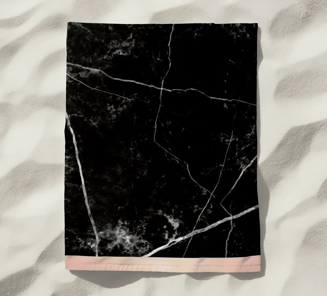 Black Marble Pink Edition telo mare da cafelab