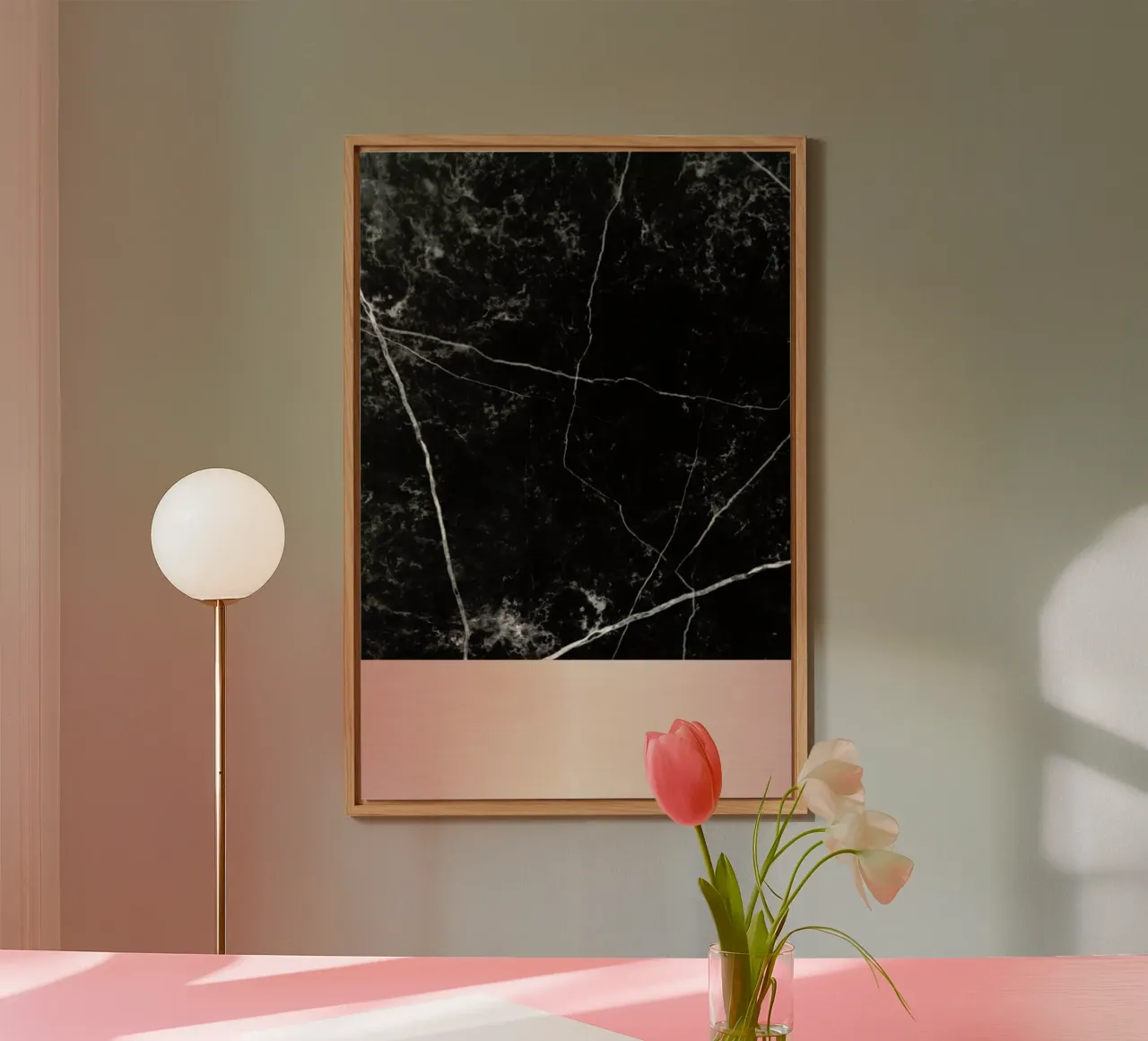 Black Marble Pink Edition alluminio dibond da cafelab