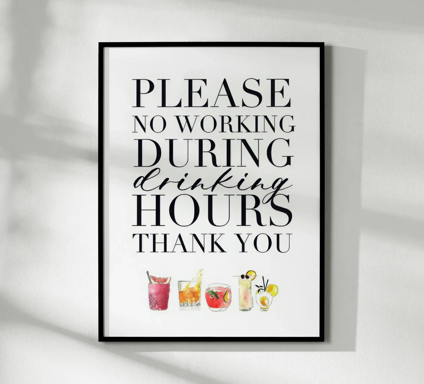 No Drinking poster by thypograph store