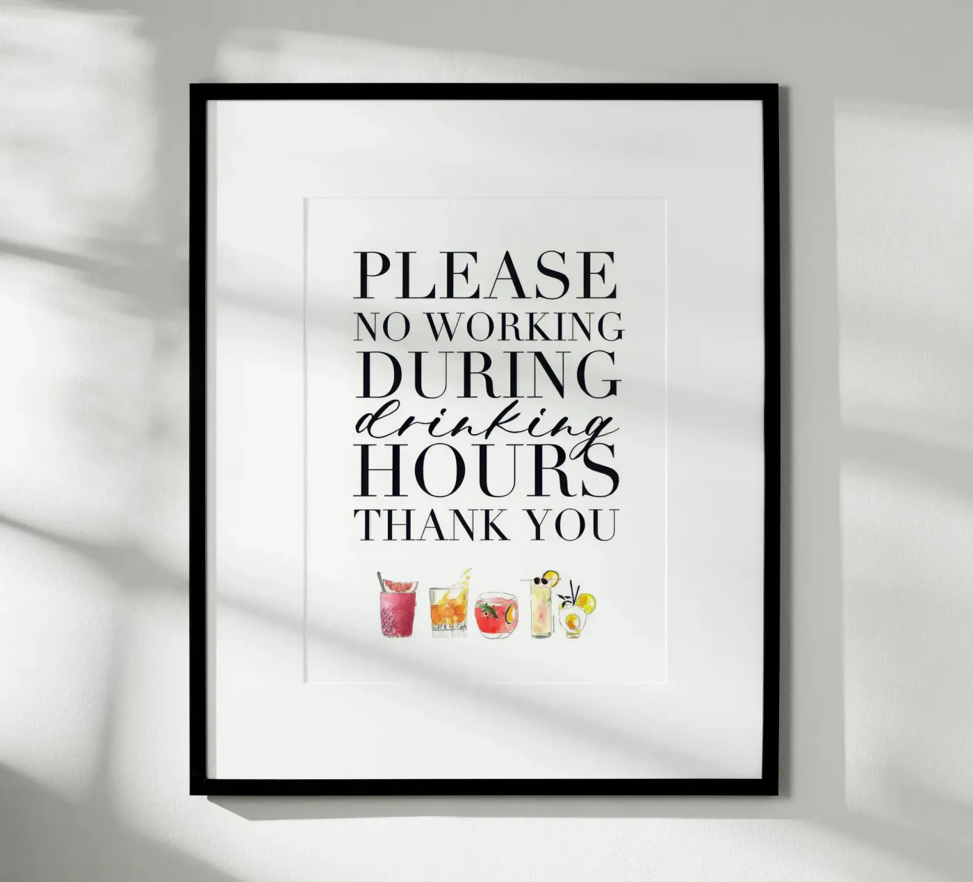 No Drinking poster by thypograph store