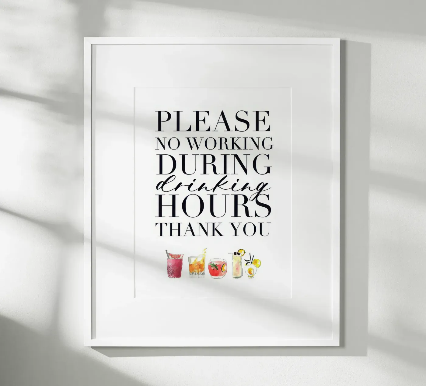 No Drinking poster by thypograph store