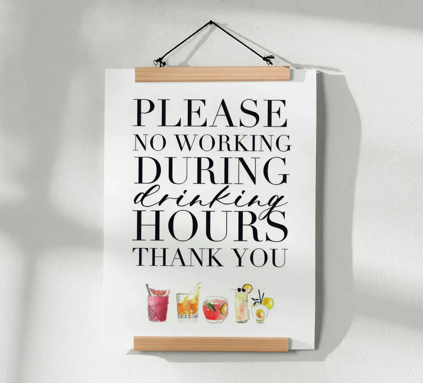 No Drinking poster by thypograph store