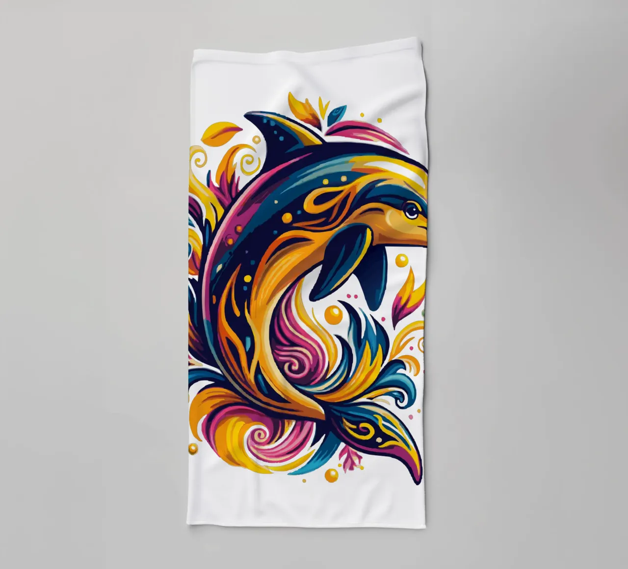 Delphinsprung auf dem Meer Handtuch von Artnesia