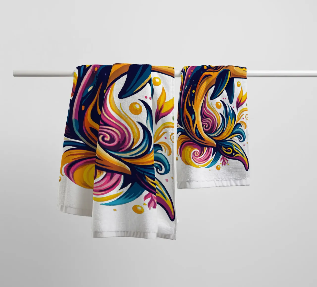 Delphinsprung auf dem Meer Handtuch von Artnesia