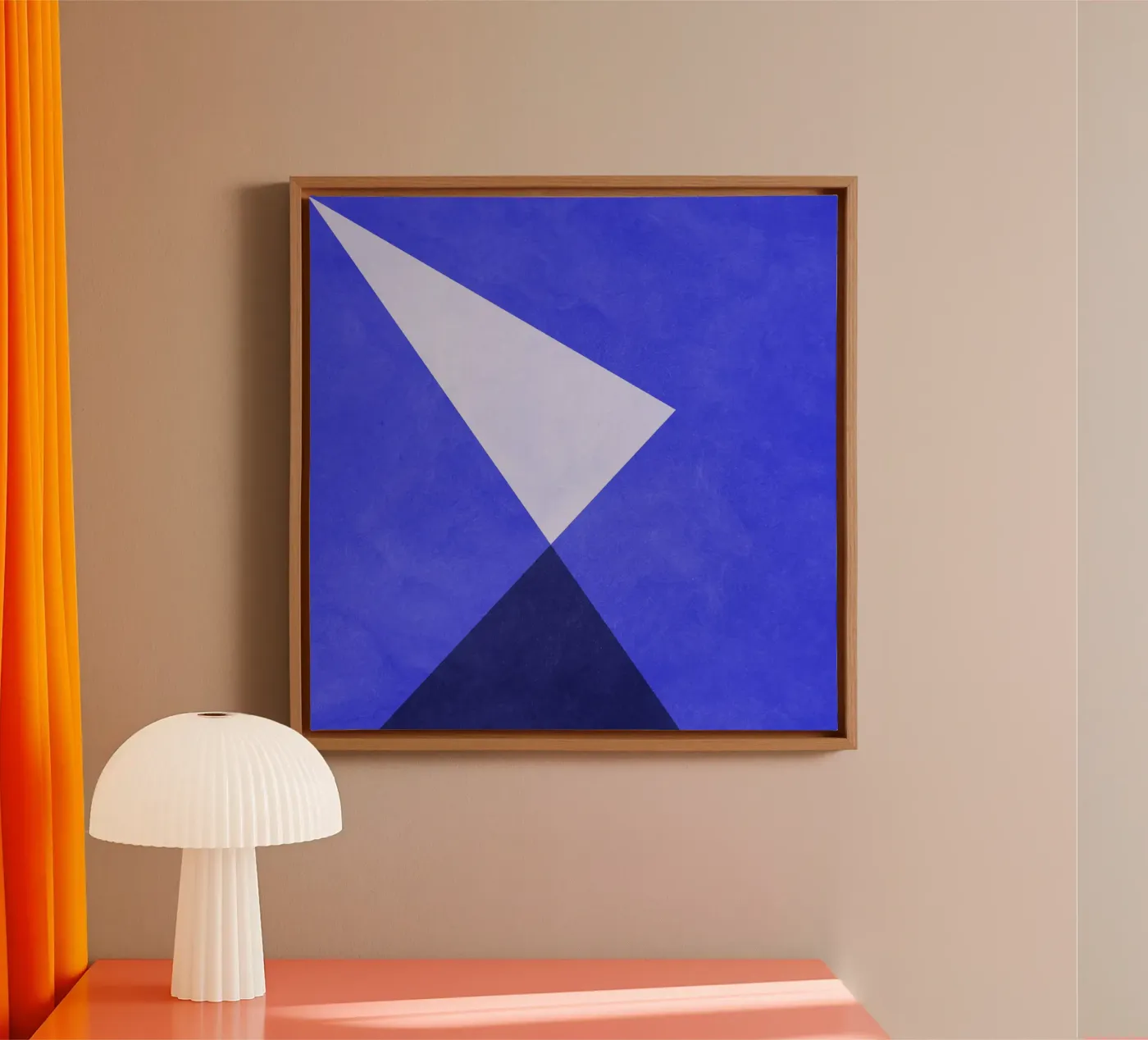 Simple Blue tela da Lines Inside
